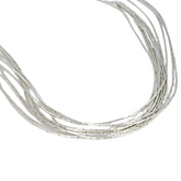 Estate: Sterling Silver 30 Strand Liquid Silver Necklace